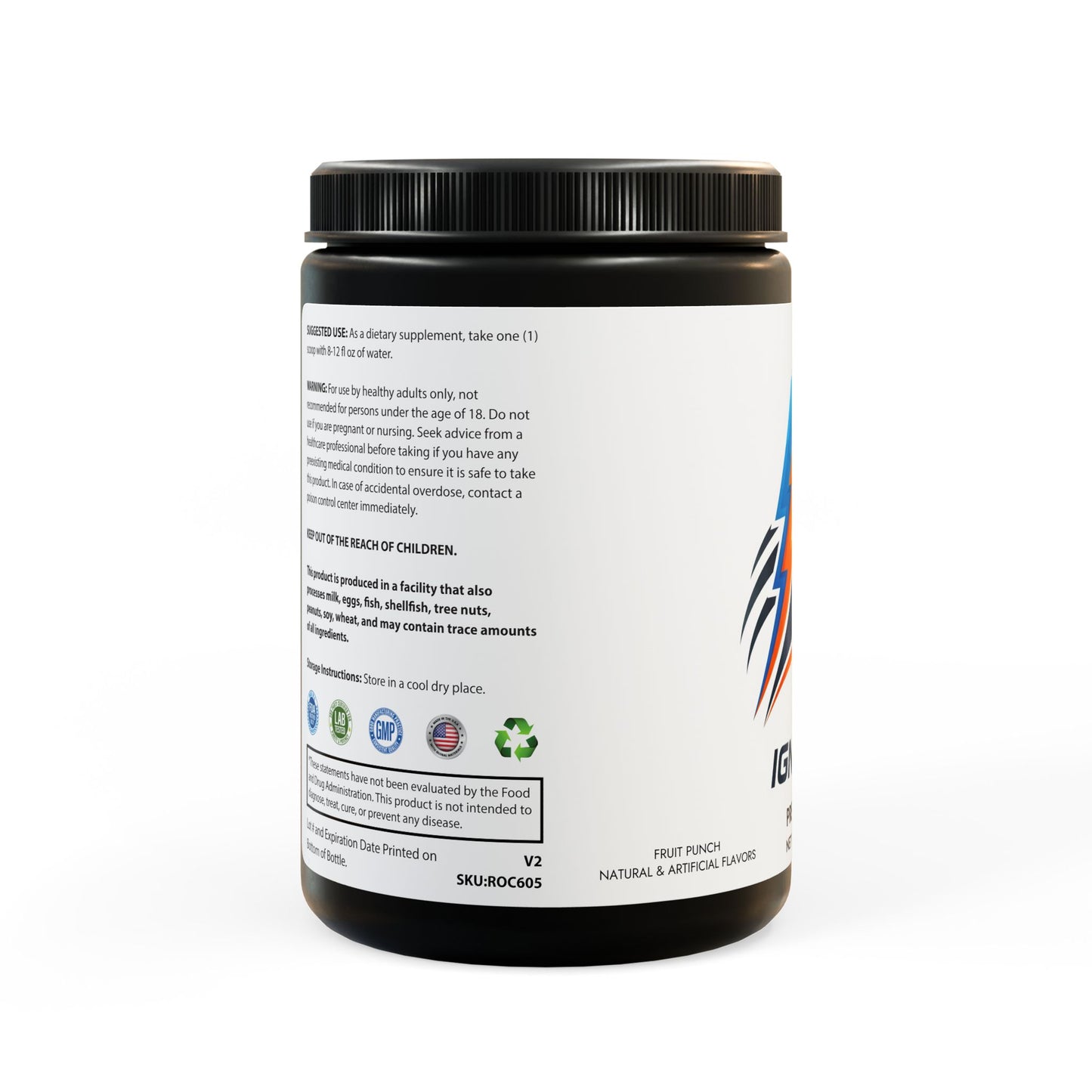 Pre-Workout Supplement, Fruit Punch (204g, 7.1oz)