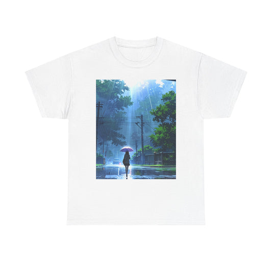Aesthetic Rainy Day Unisex Tee, Cozy Casual Wear, Art Tee, Gifts for Nature Lovers, Summer Outfit, Streetwear Style, Inspirational
